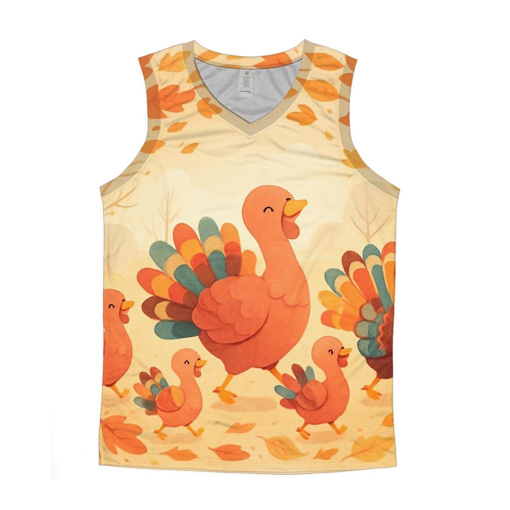 Grateful Turkeys Parade In The Leaves stylish racerback tanks