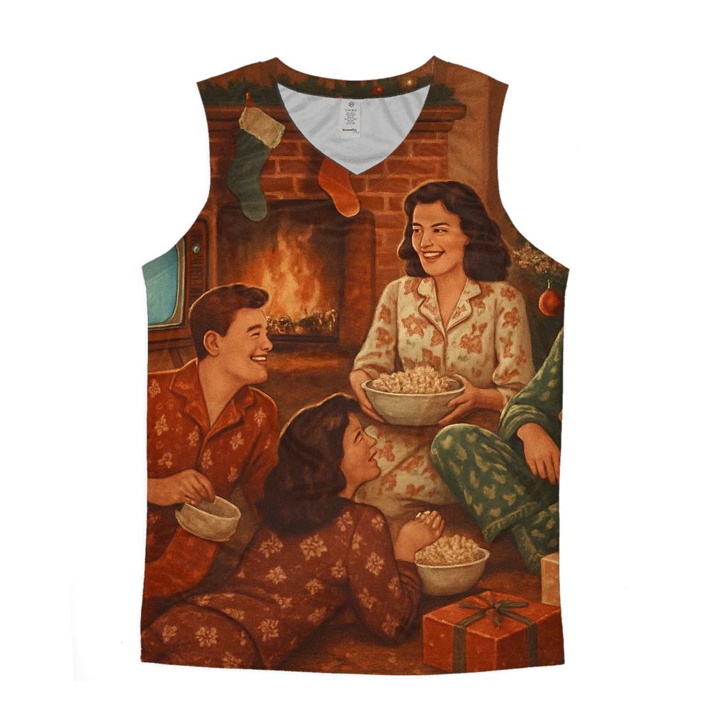Retro Fireplace Movie Marathon casual summer tank tops