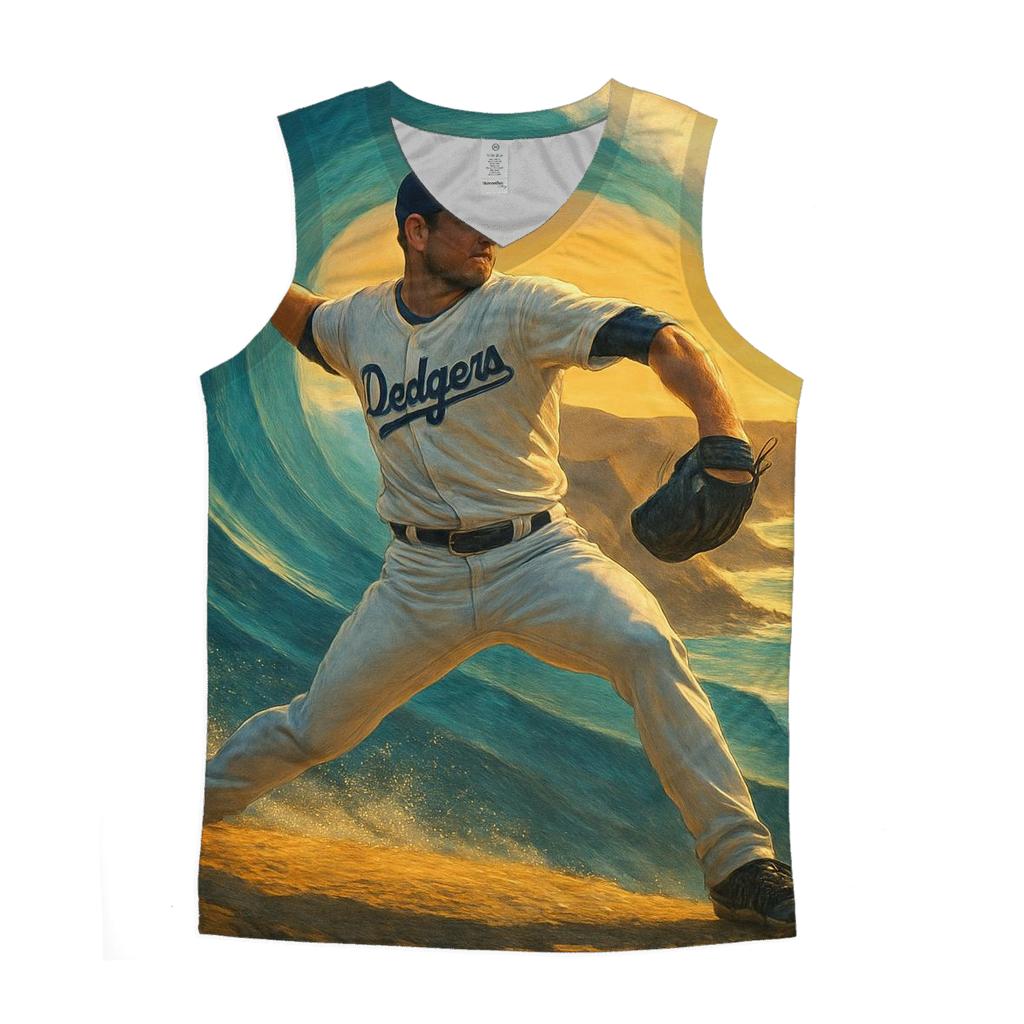 Coastal Windup Waves trendy fitted tank tops