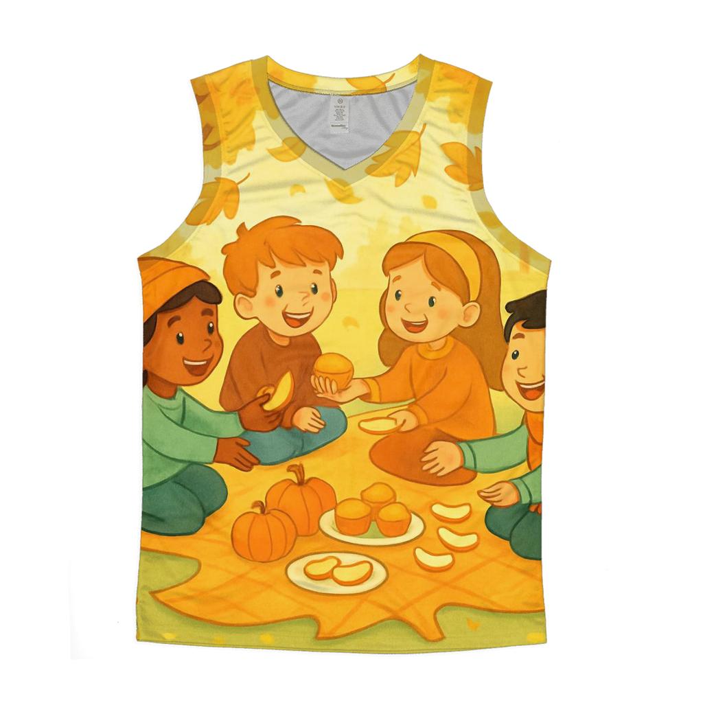 Thankful Kids Leaf Picnic cotton sleeveless tops
