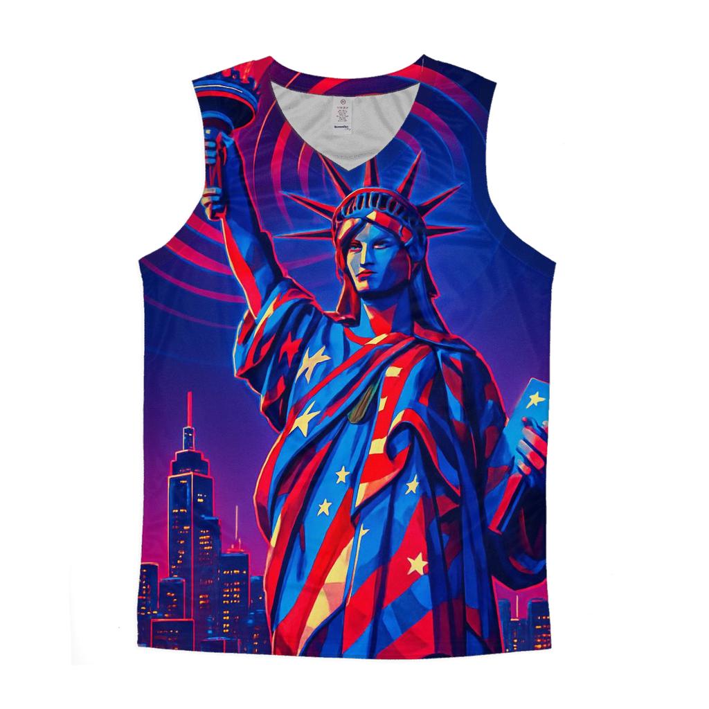 Liberty Skyline Pulse personalized athletic tanks