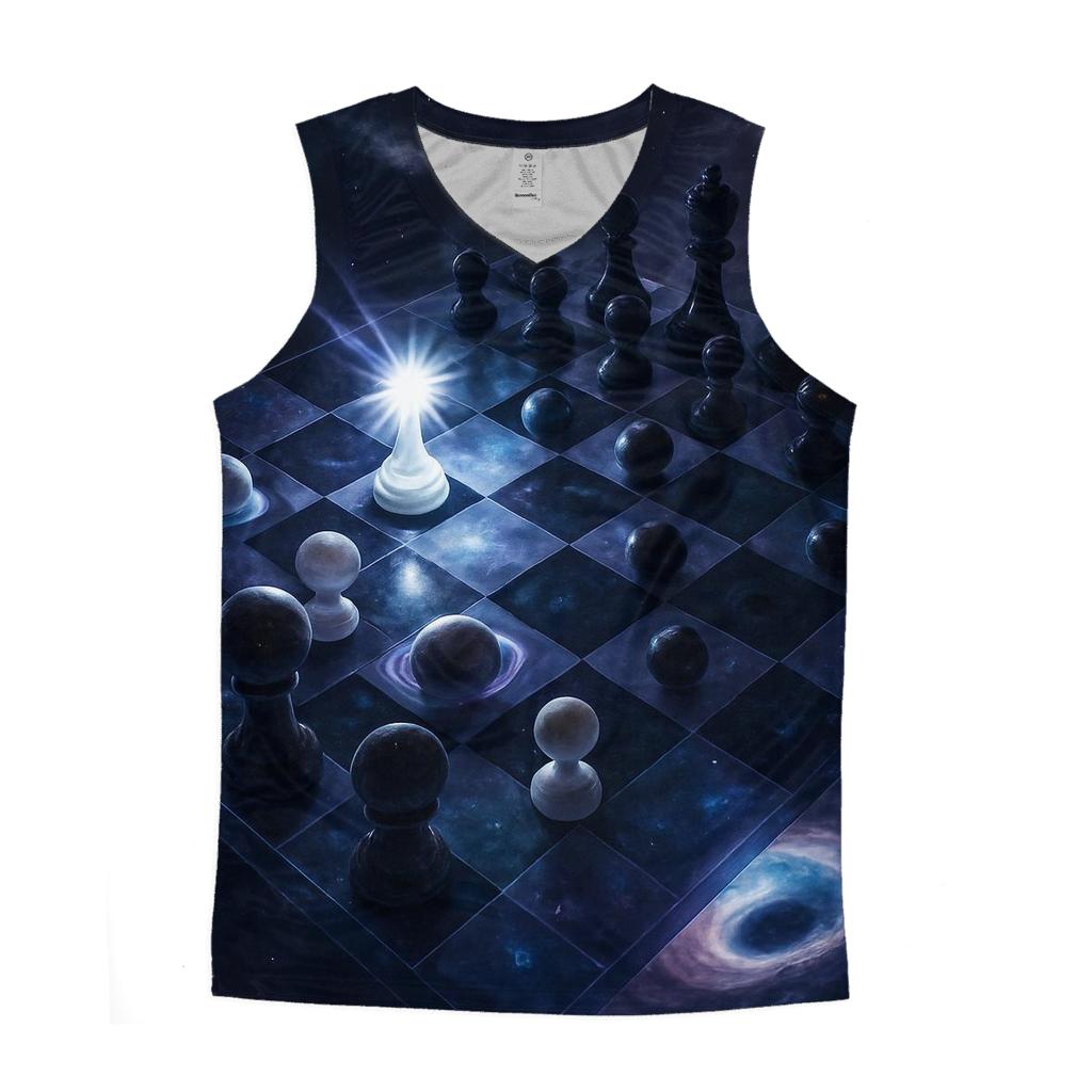 Celestial Chessboard Of Colliding Realms cotton sleeveless tops