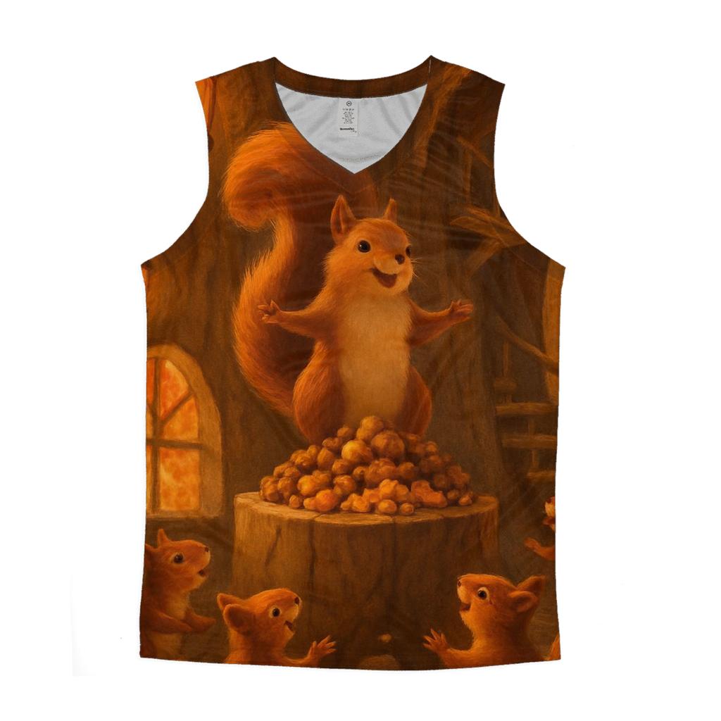 Squirrels Autumn Feast Treehouse stylish racerback tanks
