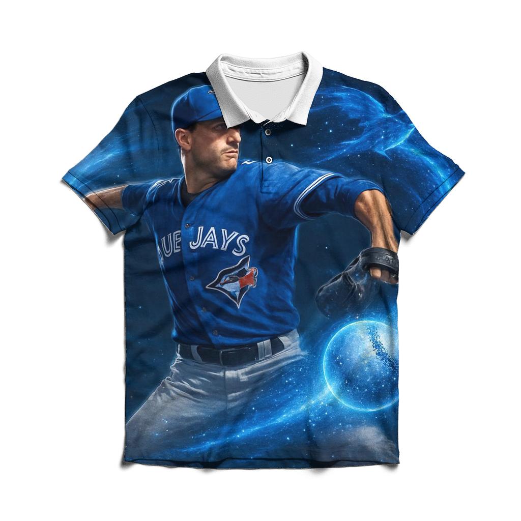 Blue Jays Cosmic Windup embroidered polo tops