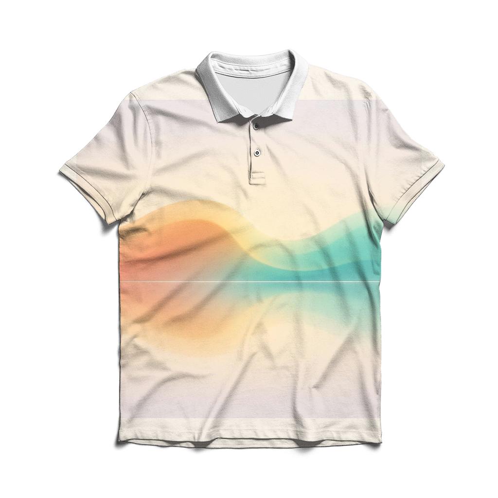 Prismatic Wave Gradient Horizon personalized polo shirts