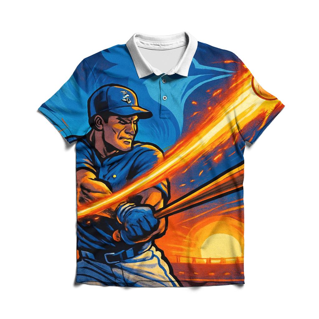 Solar Arc Slugger Blue Jays designer slim fit polos