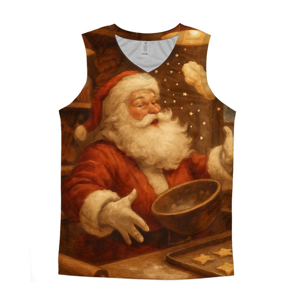 Midnight Kitchen Santa Baker cotton sleeveless tops