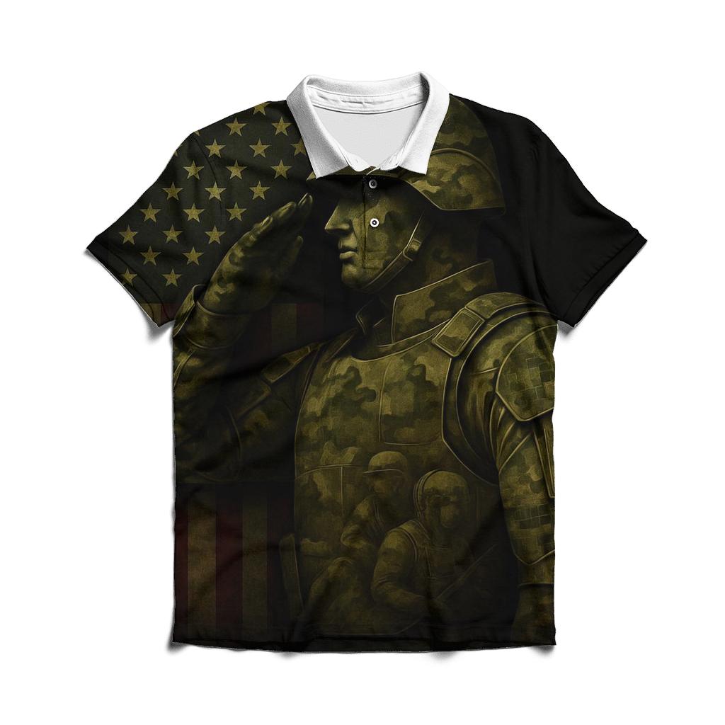 Camouflage Of Courage custom polo shirts