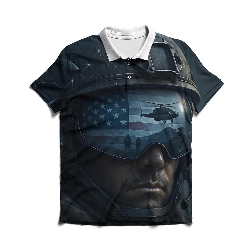 Stars Reflected In Steel designer slim fit polos