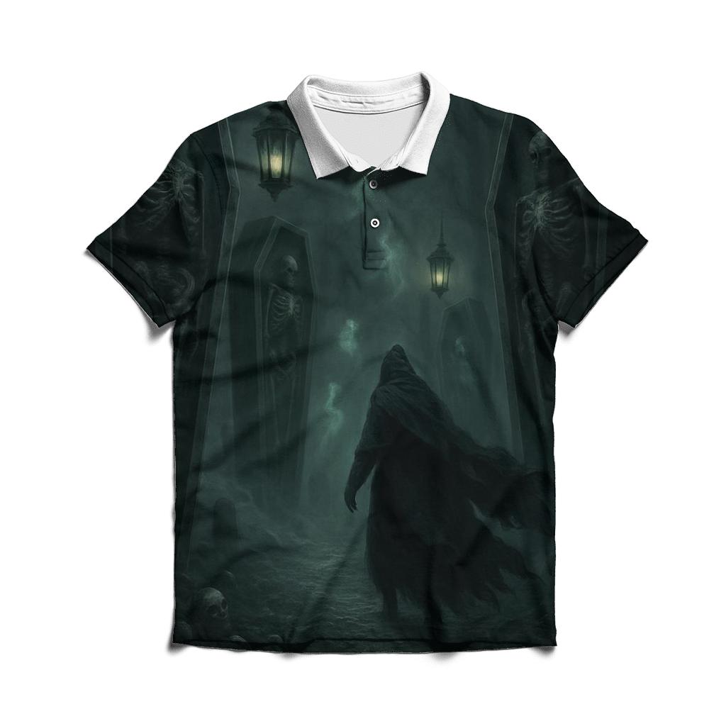 Coffin Forest Of The Black Lanterns embroidered polo tops