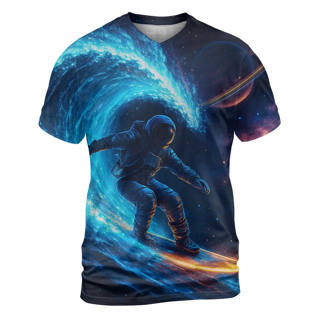 Astral Surfer On Solar Waves vibrant all-over design tees