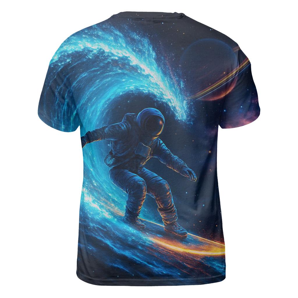 Astral Surfer On Solar Waves vibrant all-over design tees