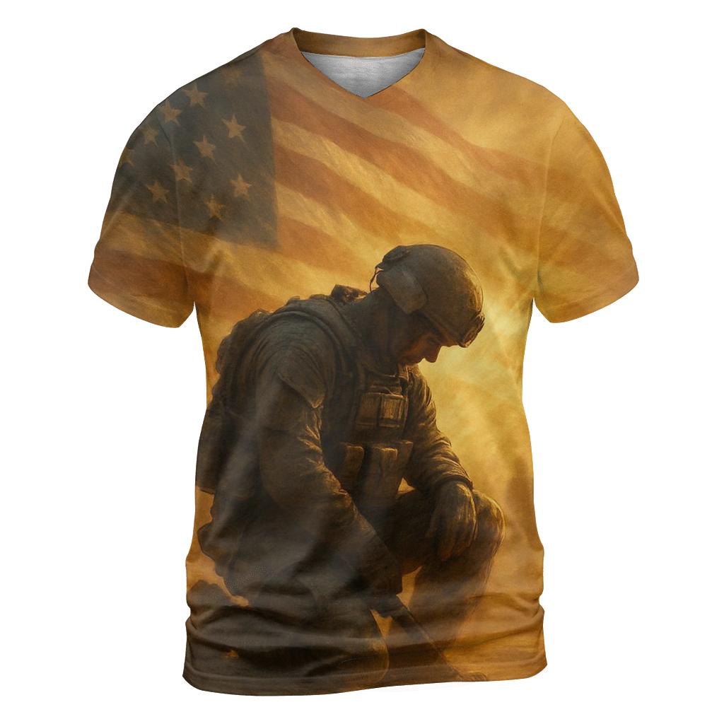 Honor In The Desert Wind vibrant all-over design tees