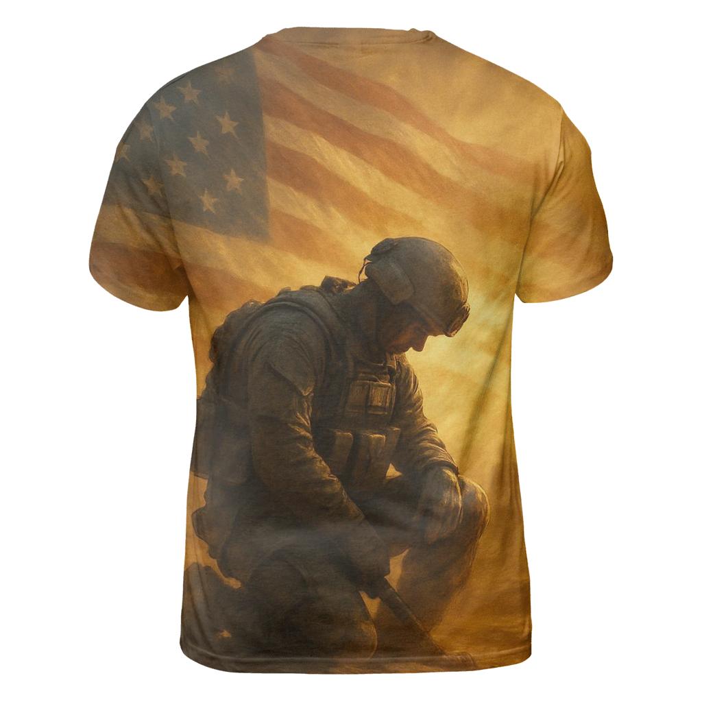 Honor In The Desert Wind vibrant all-over design tees