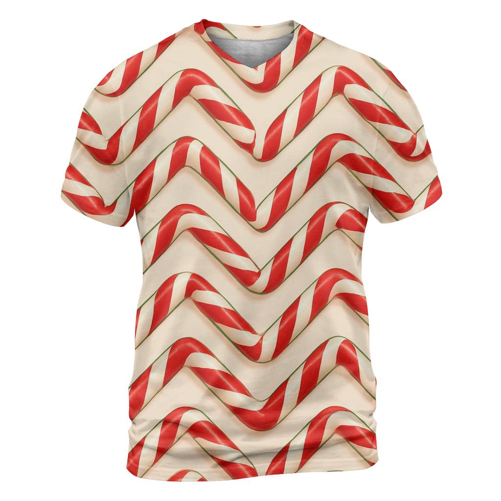 Candy Cane Chevron Parade personalized full print shirts