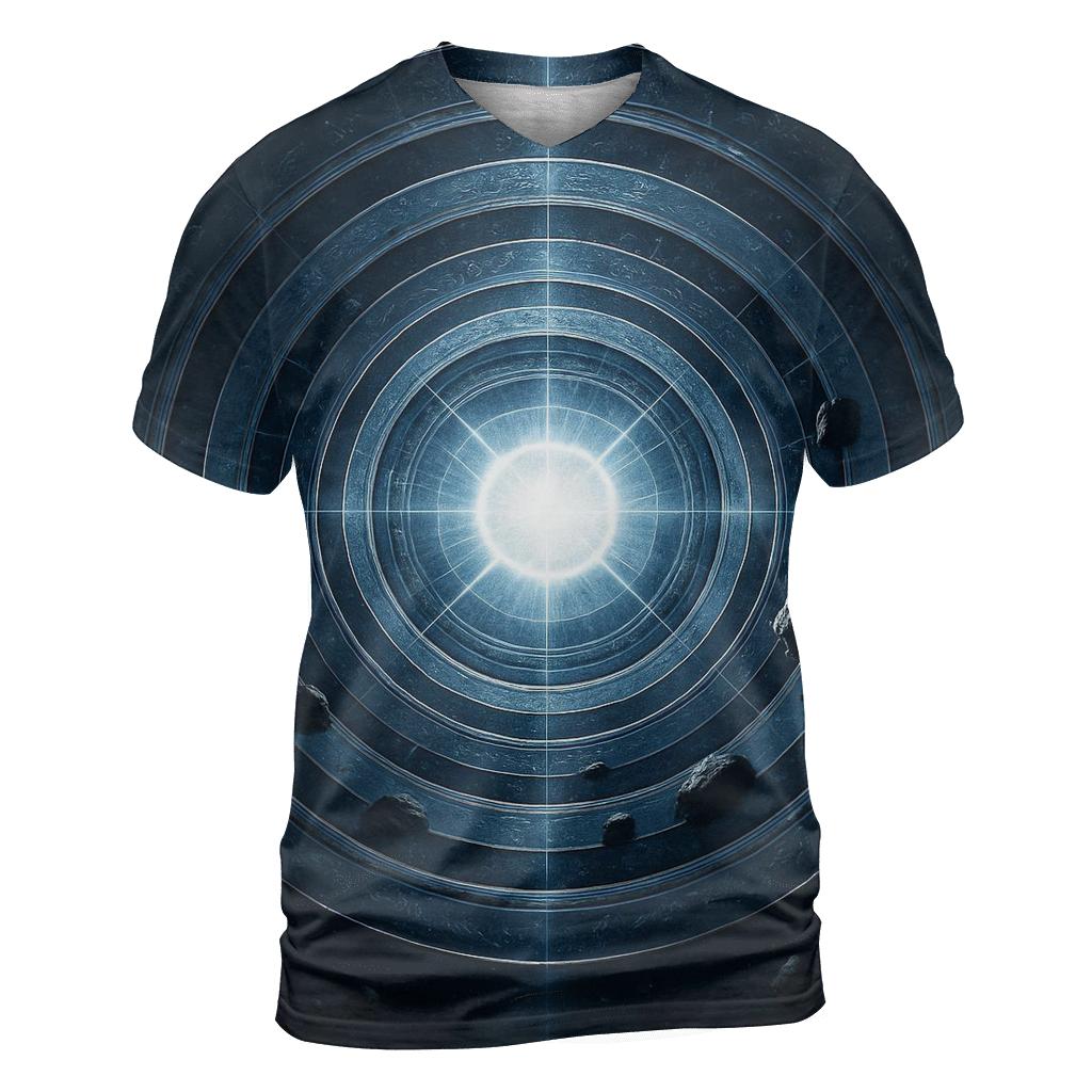 Chrono Rings Of The Silent Pulsar artistic all-over print tops