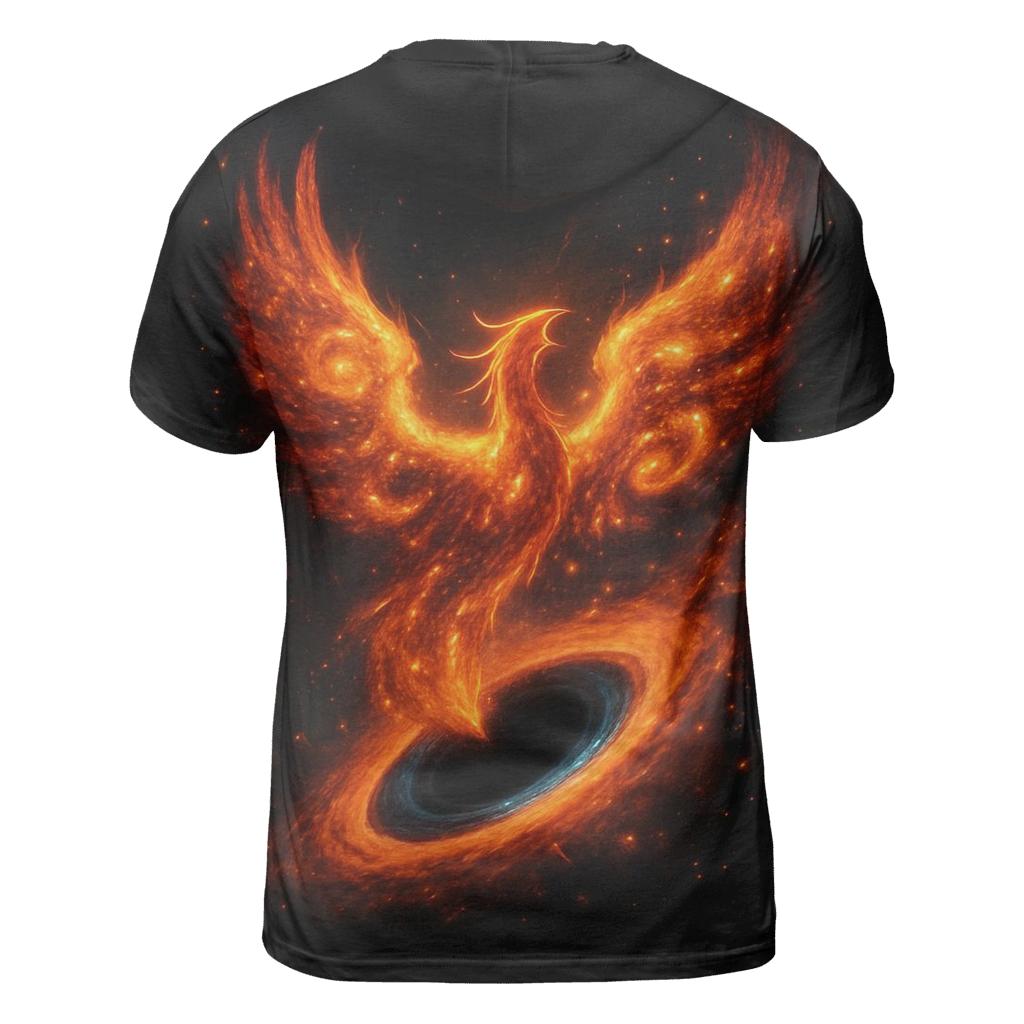 Phoenix Galaxy Reborn From A Black Hole trendy printed shirt styles