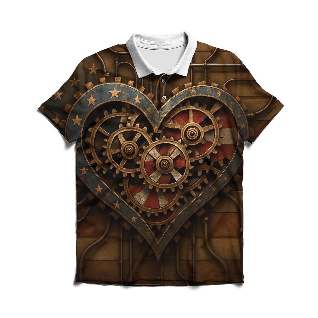 Clockwork Stars And Stripes premium cotton polo shirts
