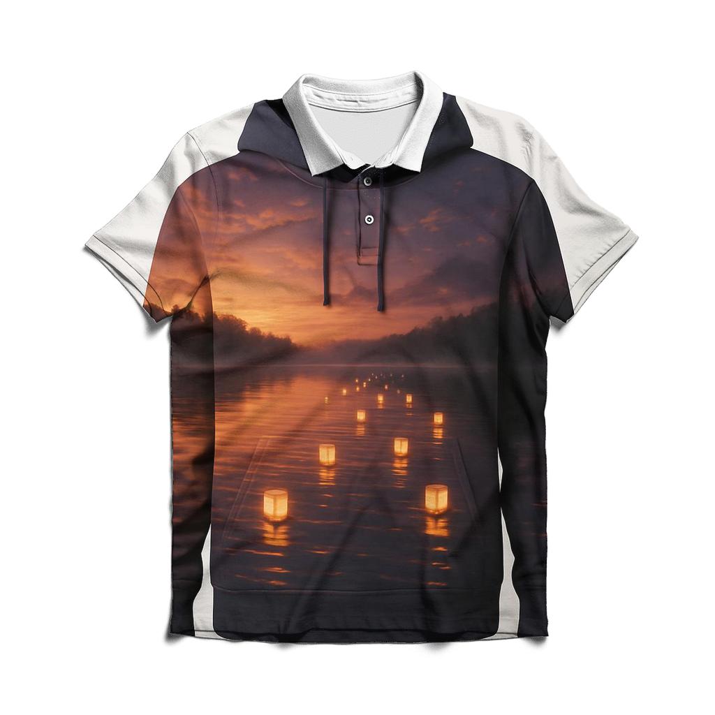 Lantern Lake Sundown stylish collar polo tees