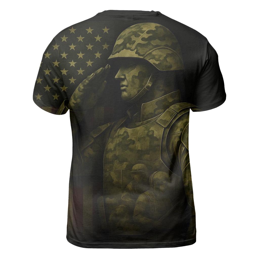Camouflage Of Courage vibrant all-over design tees