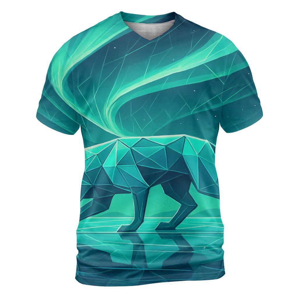 Geometric Aurora Tracker personalized full print shirts
