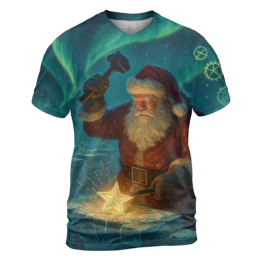 Aurora Forge Santa Workshop designer pattern shirts