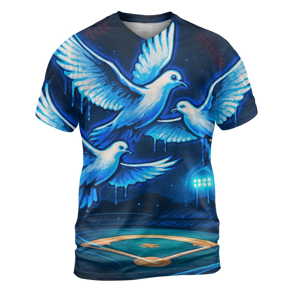 Dodger Doves Over Diamond designer pattern shirts
