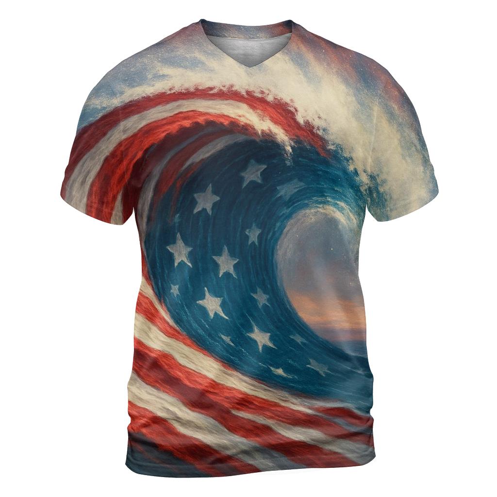 Ocean Currents Of Freedom custom all-over print shirts