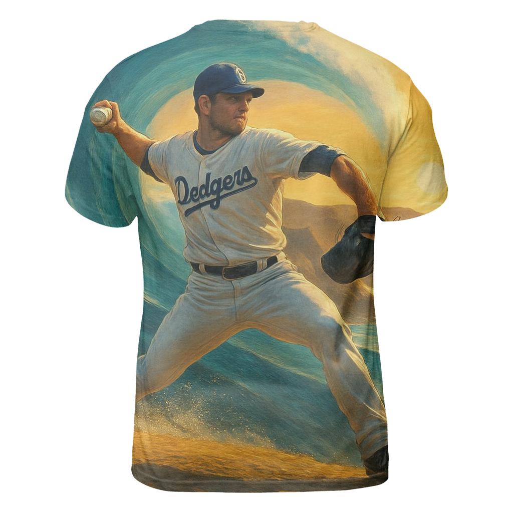 Coastal Windup Waves statement graphic shirts