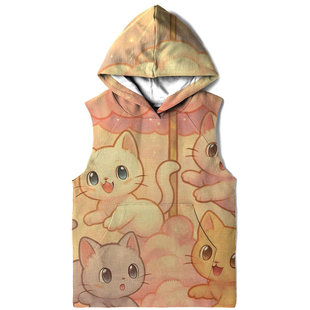 Cotton Candy Cloud Carousel Cats pullover hoodies