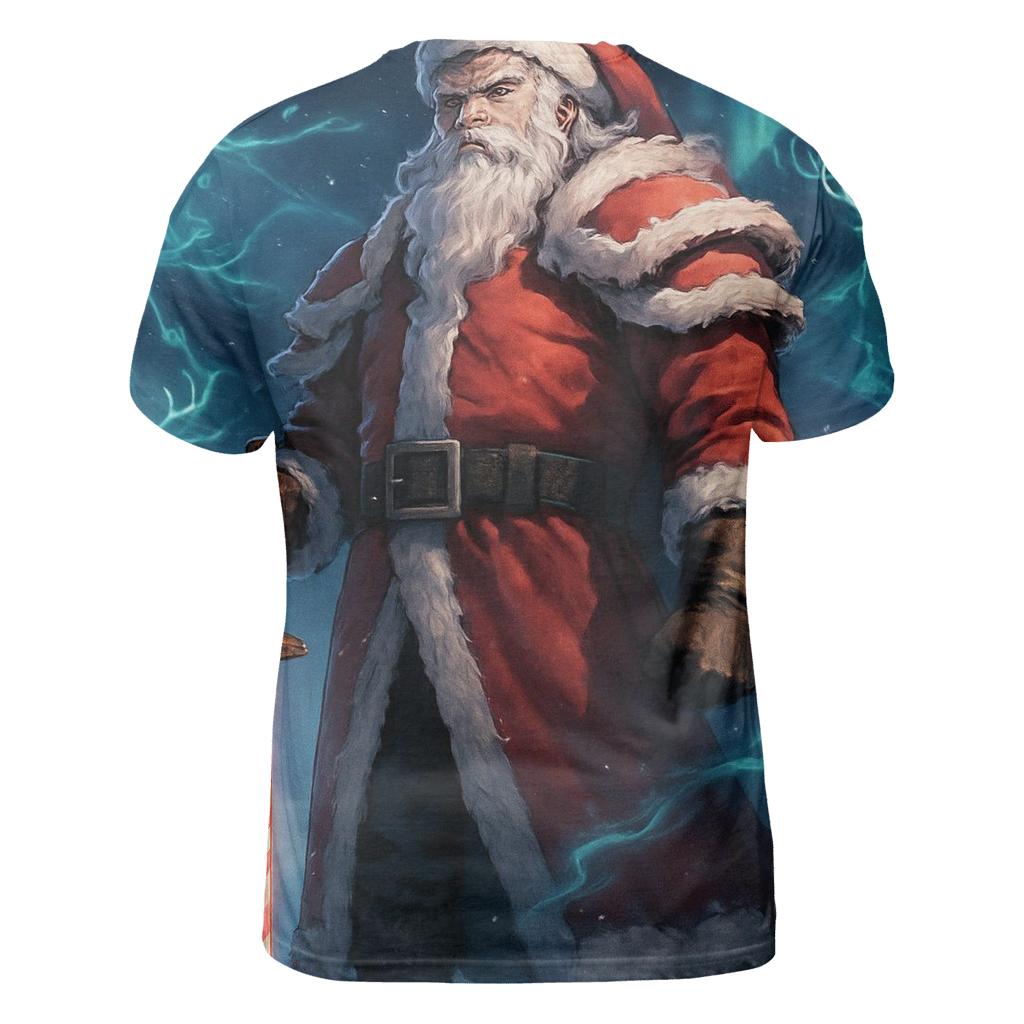 Arctic Samurai Santa Guardian statement graphic shirts