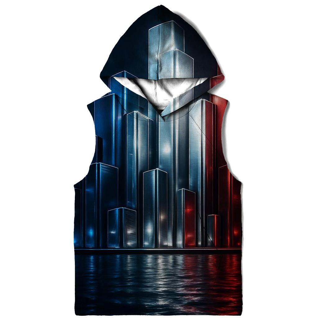 French Flag City Skyline Metallic Night hoodie styles