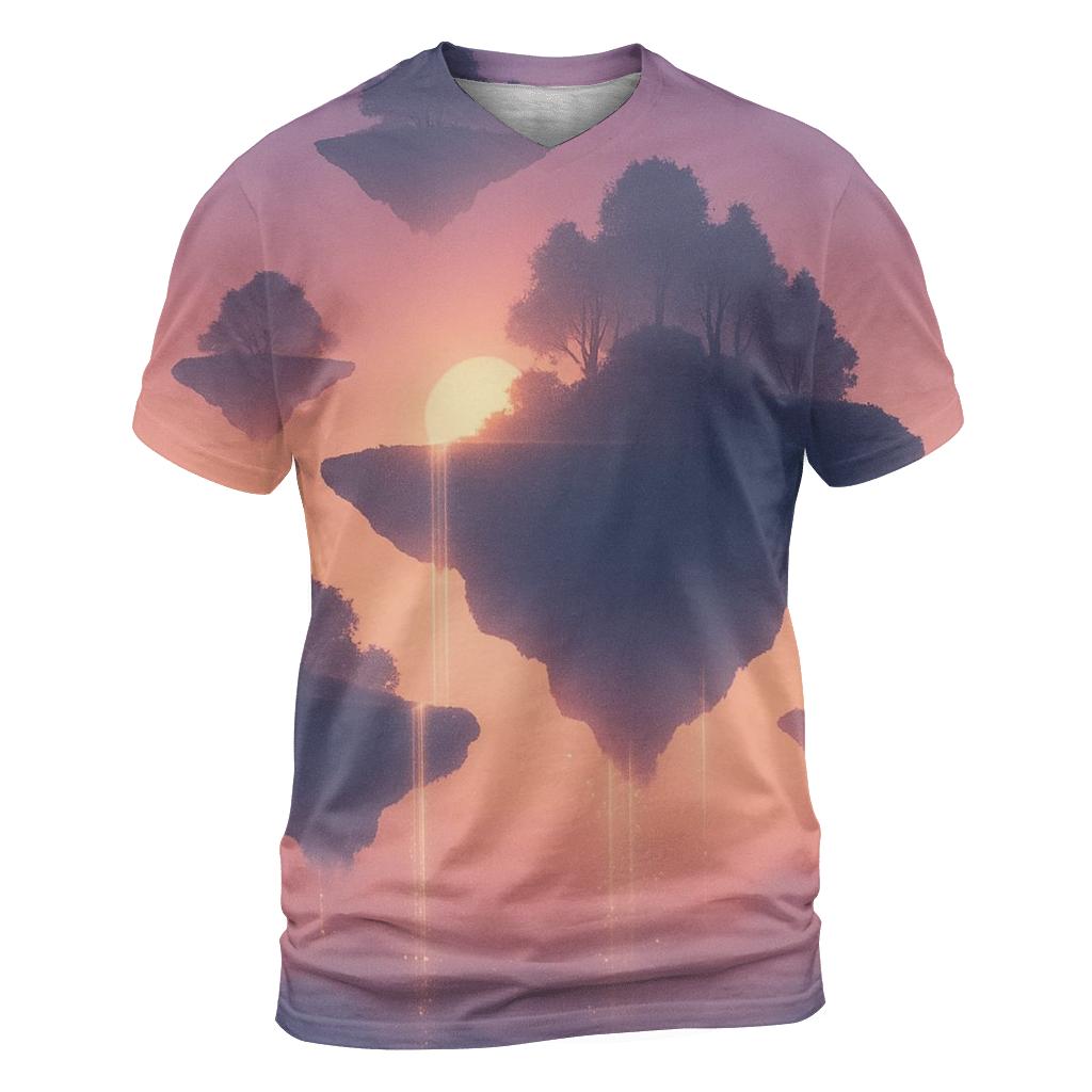 Dusk Over Floating Isles custom all-over print shirts
