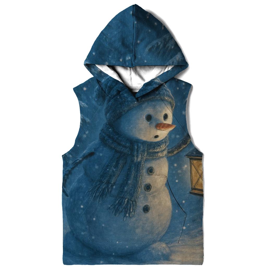 Snowman Lantern Forest Walk pullover hoodies