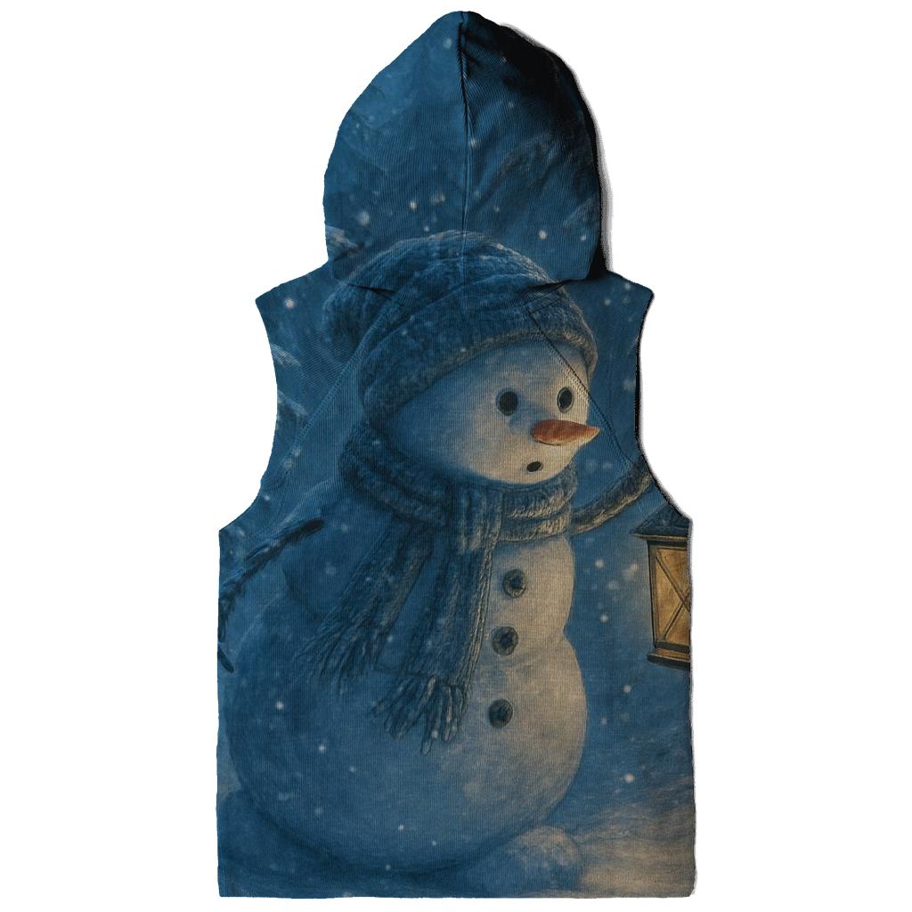 Snowman Lantern Forest Walk pullover hoodies