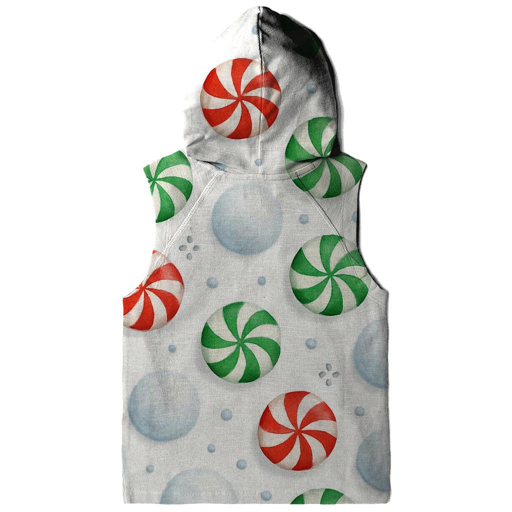 Peppermint Snowfield Polka embroidered hoodies