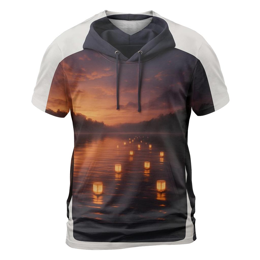 Lantern Lake Sundown trendy printed shirt styles
