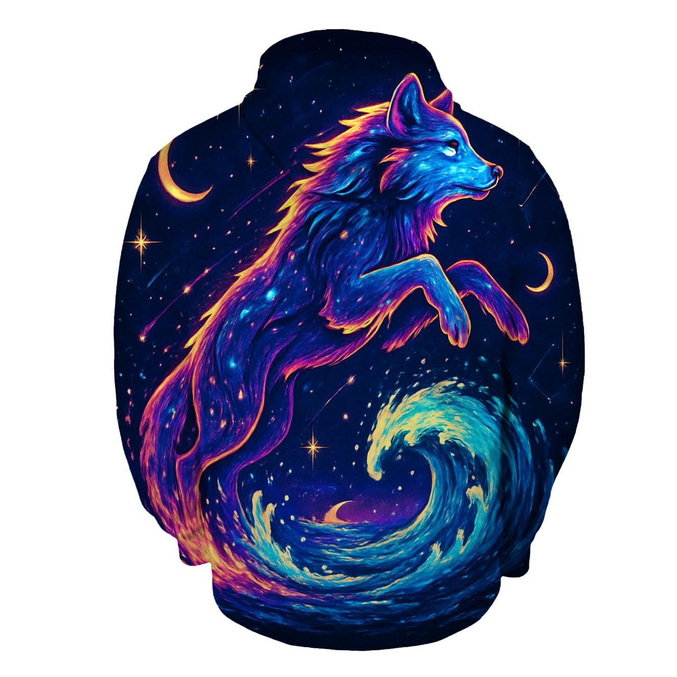 Celestial Tidal Wolf hoodie styles