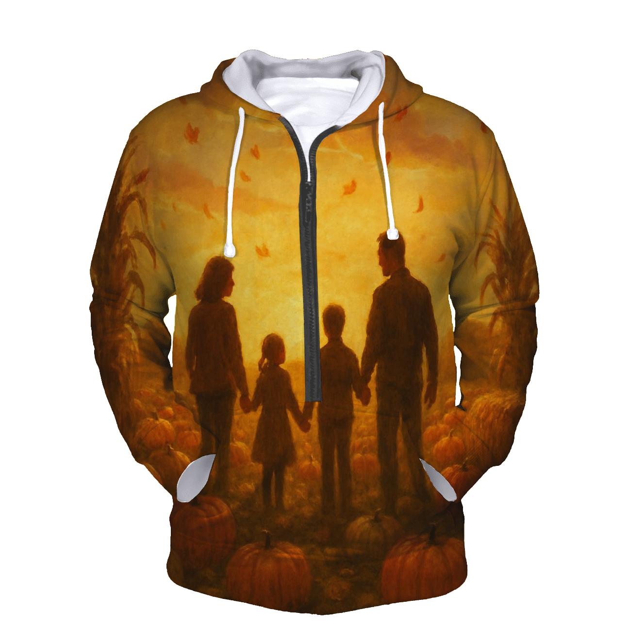 Pumpkin Patch Sunset Gratitude lightweight hoodies