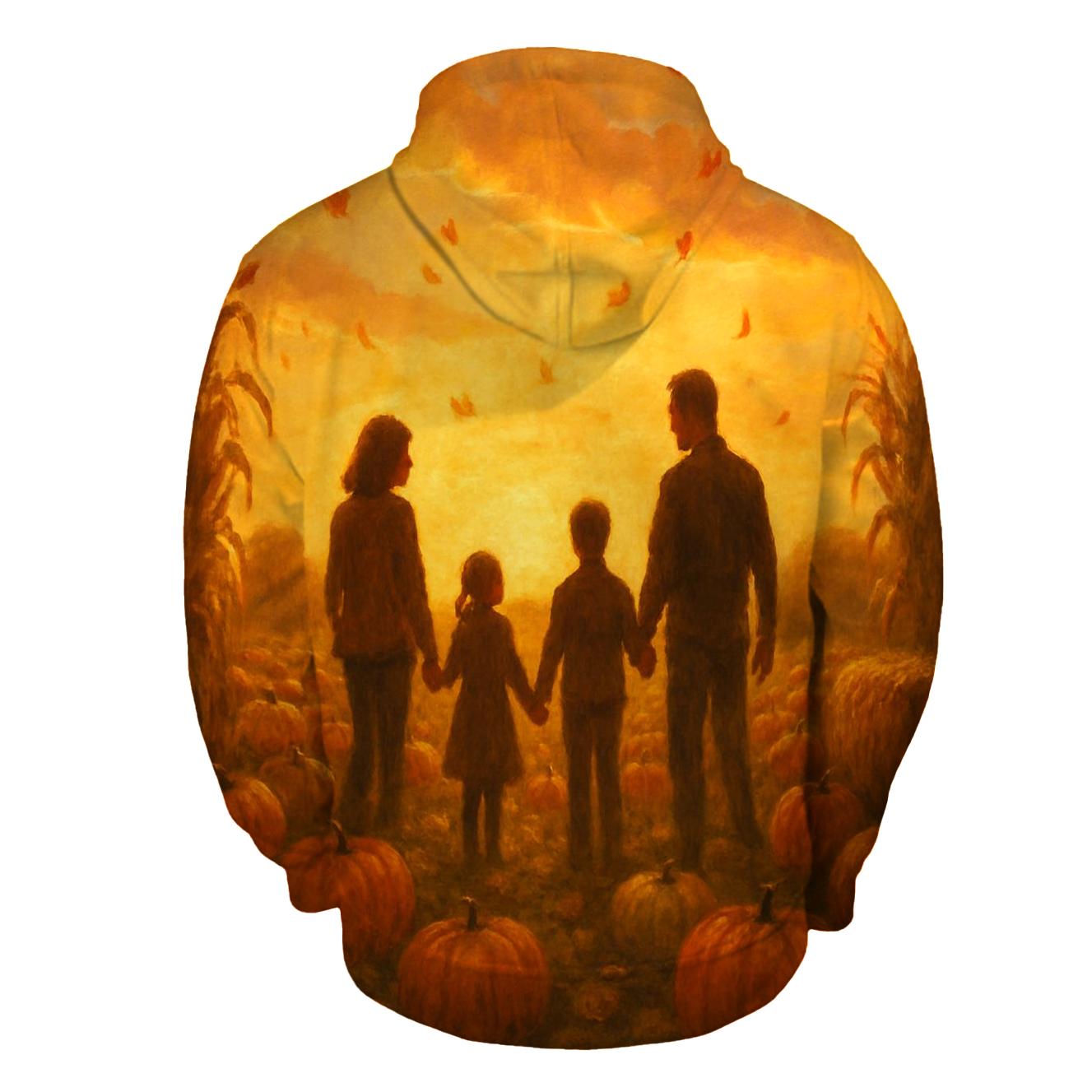 Pumpkin Patch Sunset Gratitude lightweight hoodies