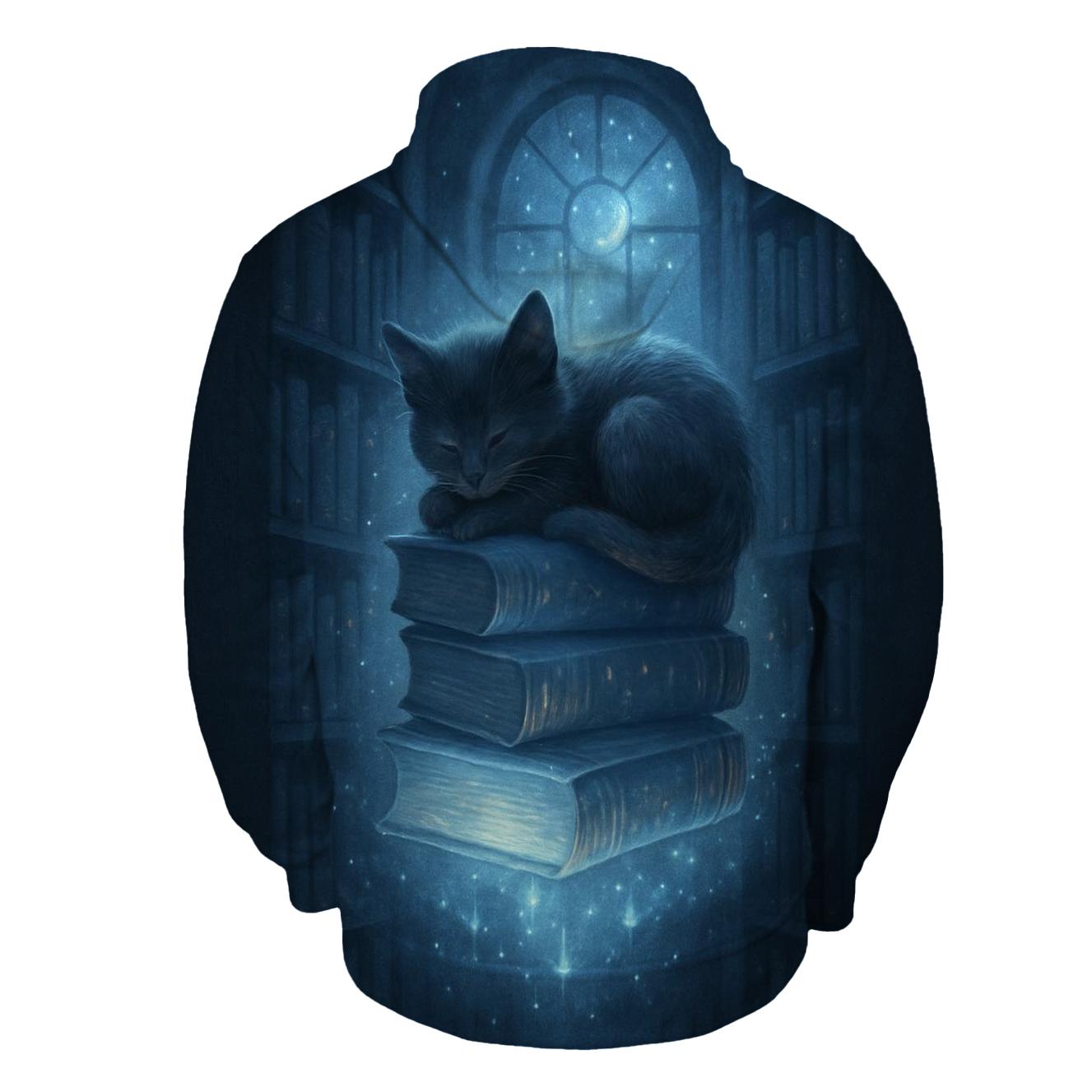 Moonlit Library Cat Nook hoodie styles