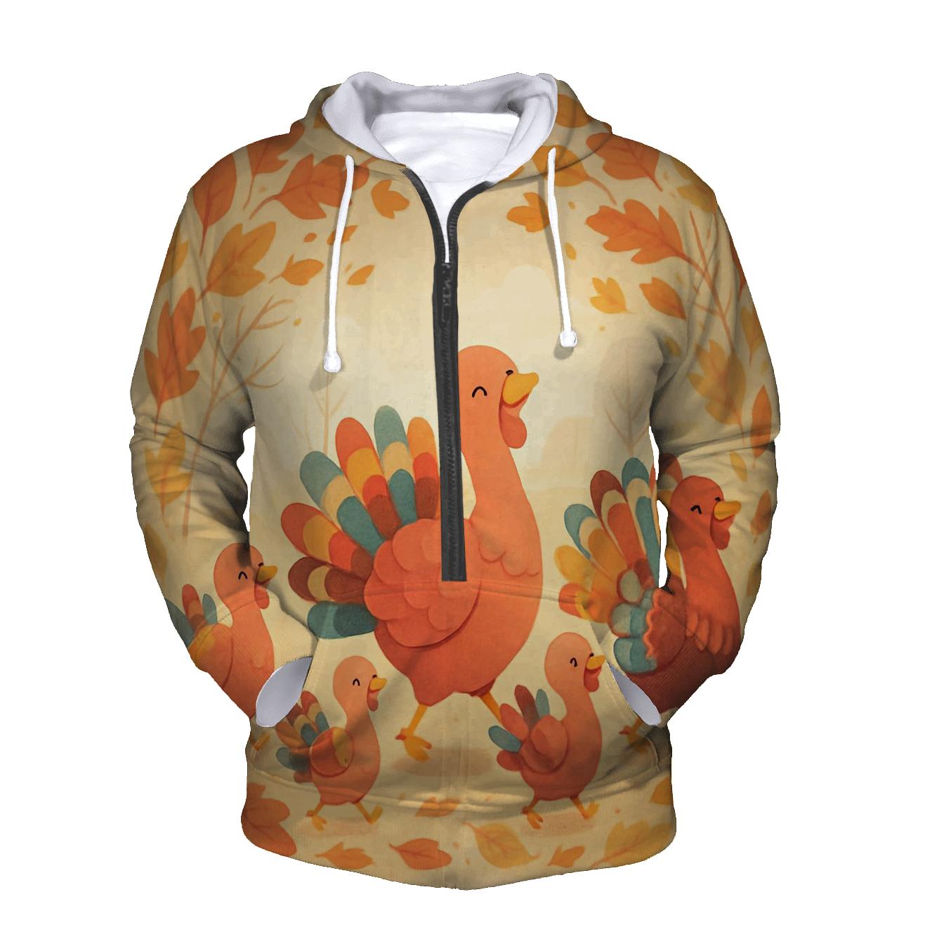 Grateful Turkeys Parade In The Leaves designer hoodies