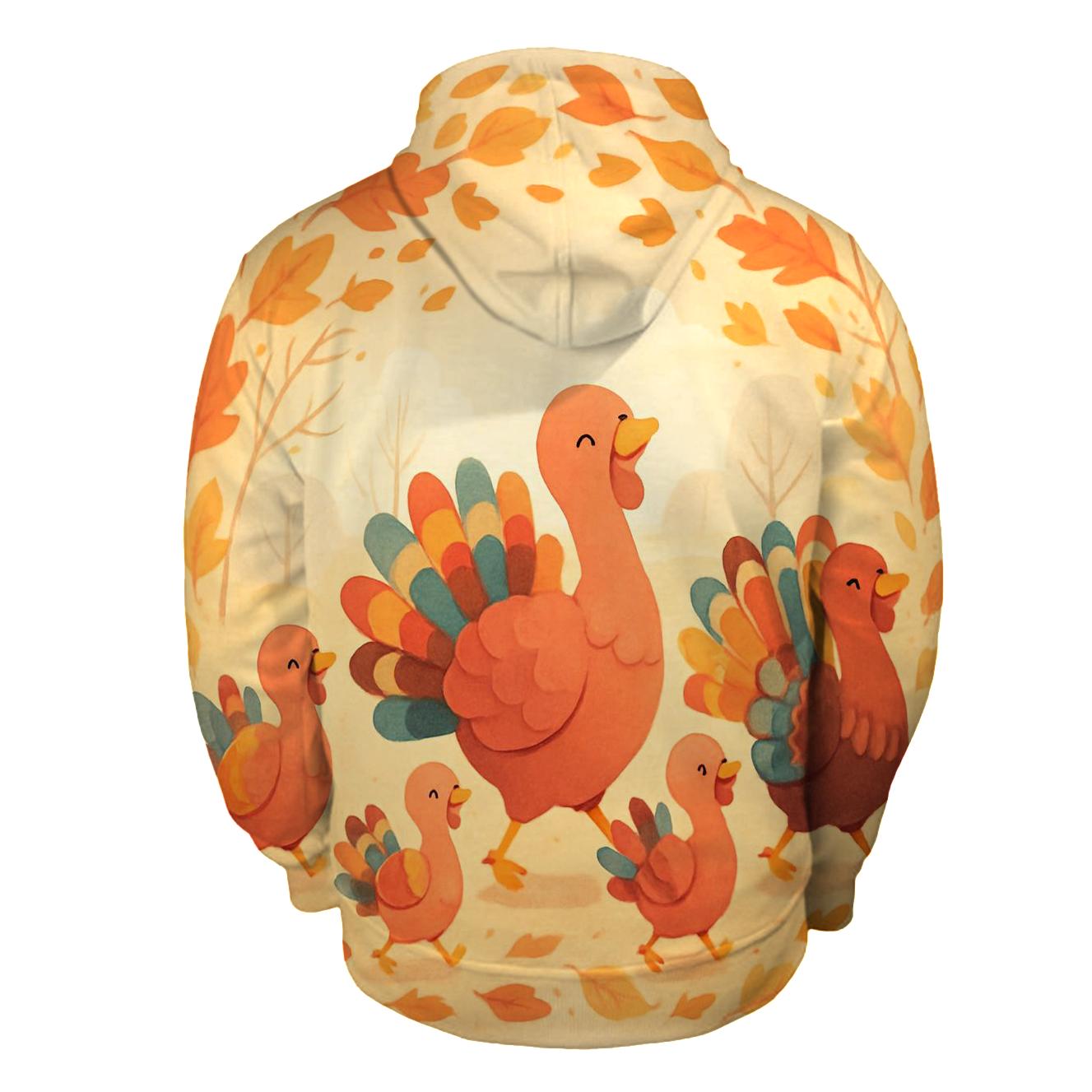 Grateful Turkeys Parade In The Leaves designer hoodies