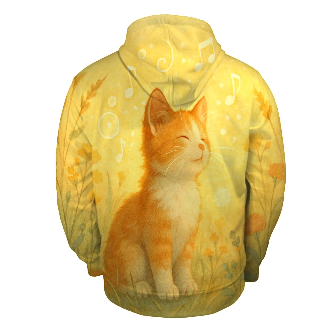 Sunrise Meadow Melody Cat printed hoodies