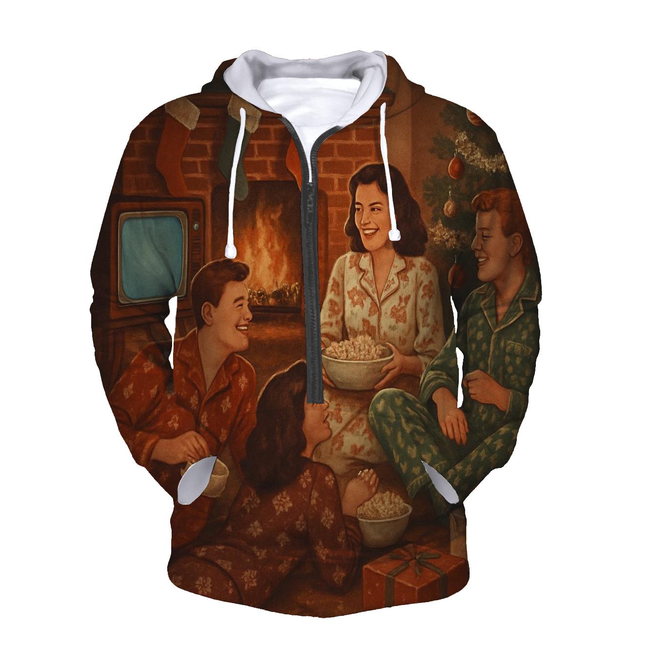 Retro Fireplace Movie Marathon hoodie styles