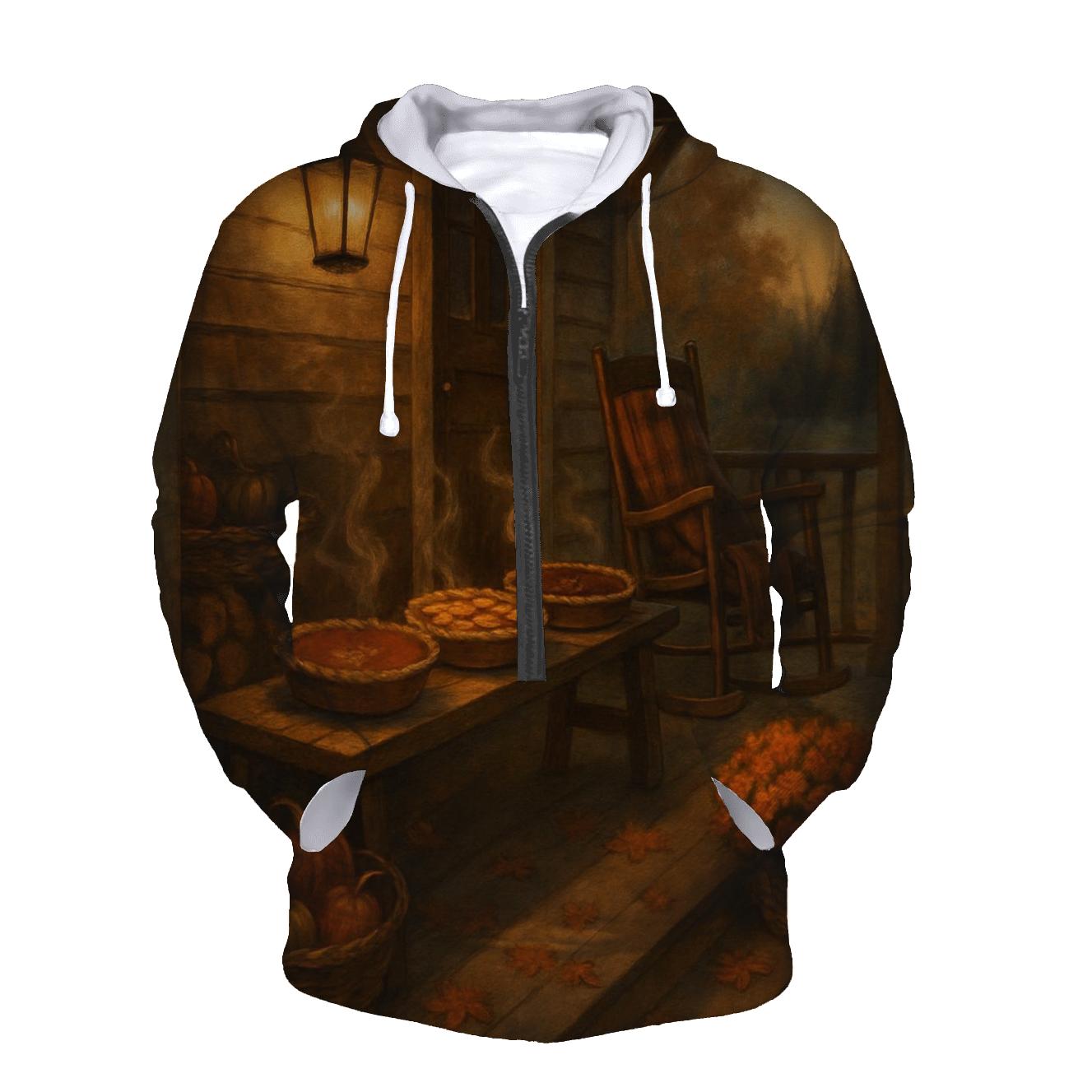 Autumn Porch Pie Gathering graphic hoodies