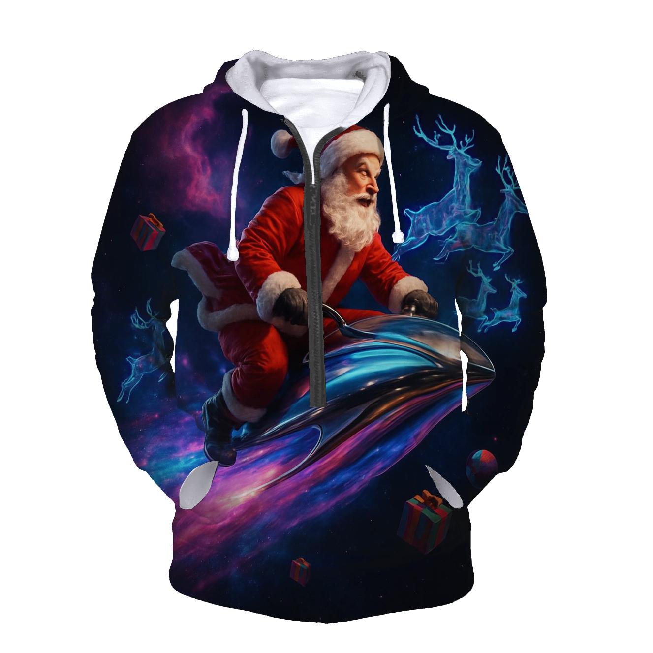 Cosmic Sleigh Rider Santa hoodies fashion