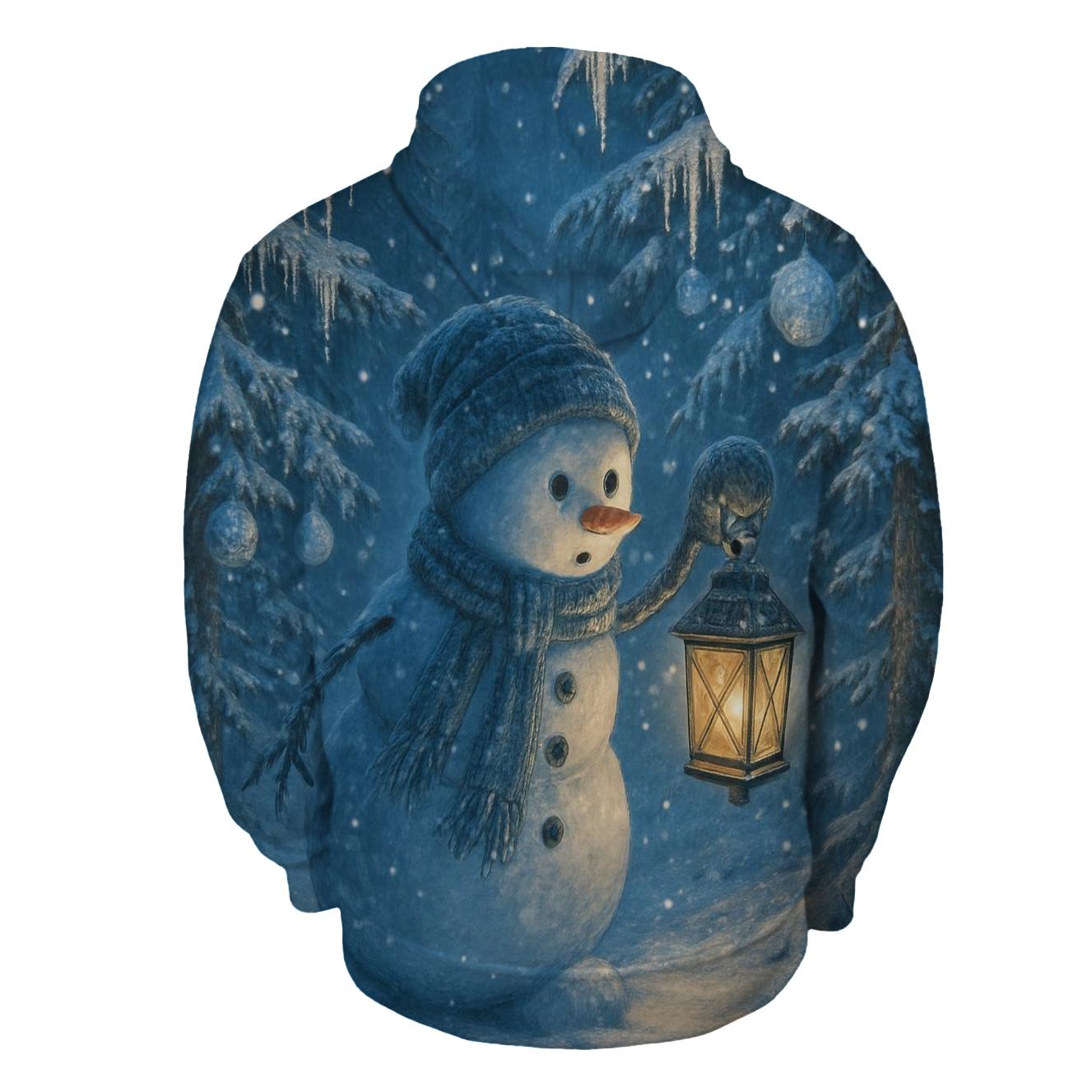 Snowman Lantern Forest Walk hoodie designs
