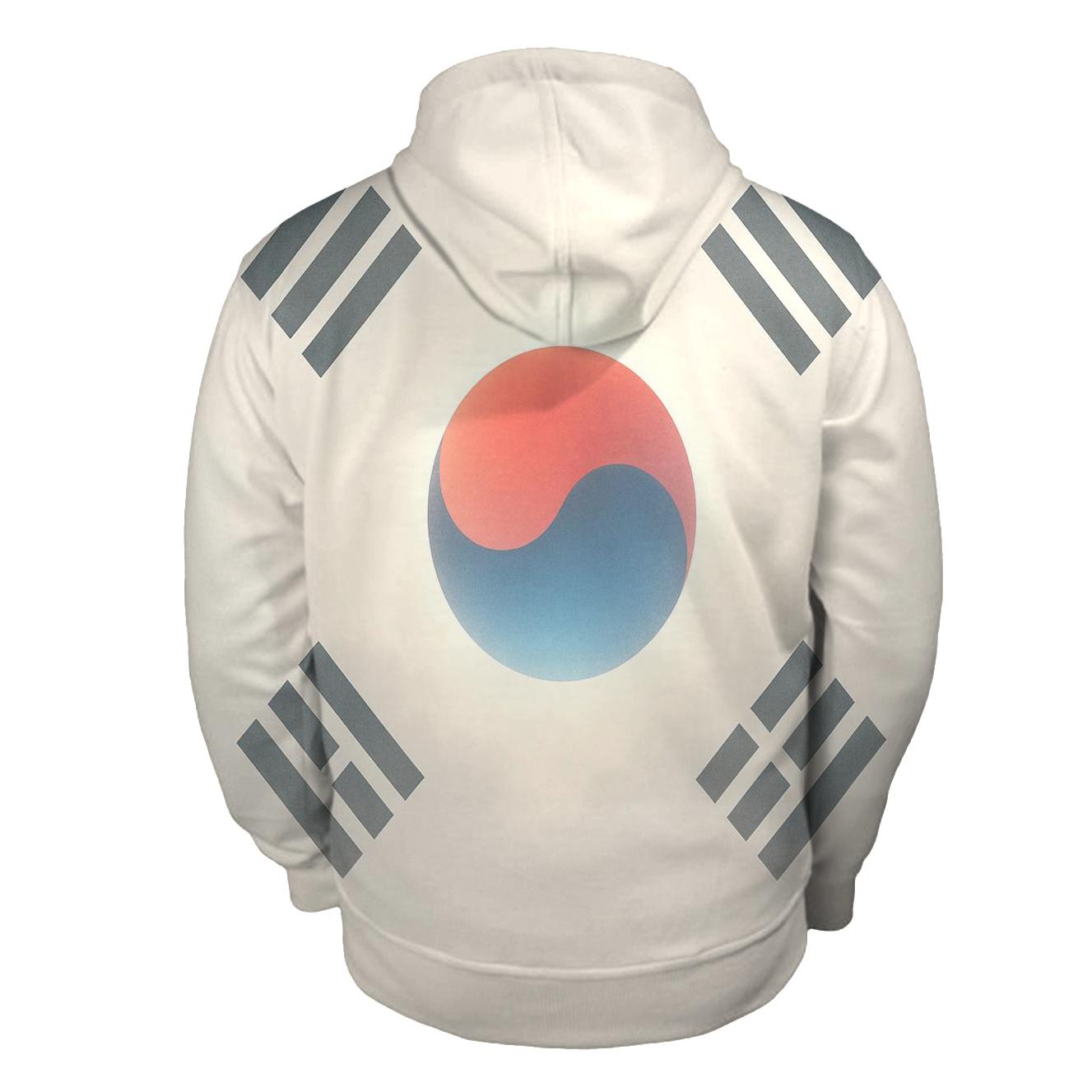 South Korean Flag Sky Portal Abstract zip-up hoodies