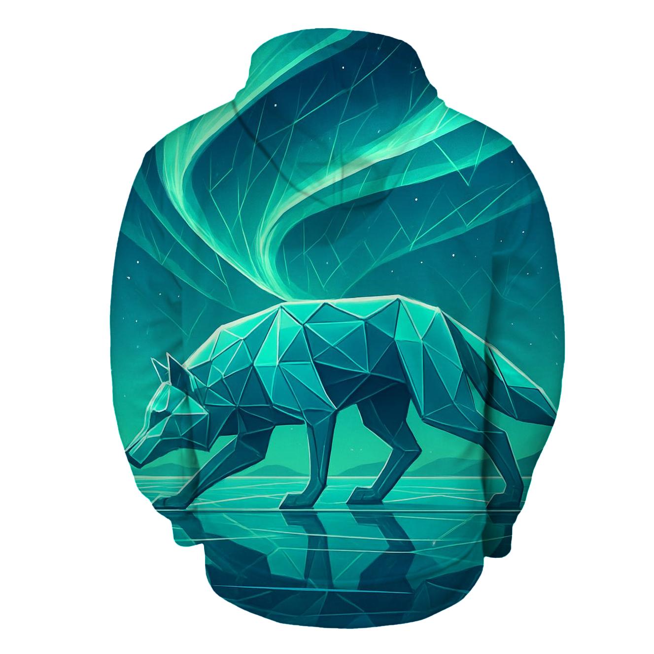 Geometric Aurora Tracker premium hoodies